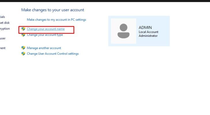 Đổi Tên Máy Tính Win 10 - Đơn Giản Và Nhanh Gọn 12 Chọn Change your account name
