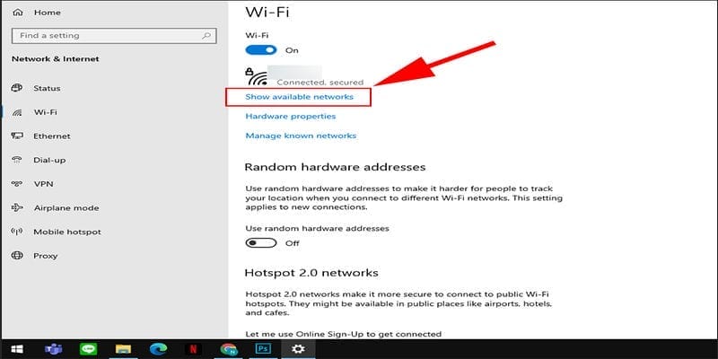 Các bước kết nối wifi cho laptop Windows