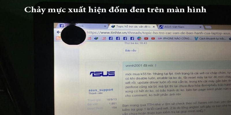 Màn Hình Laptop Bị Chảy Mực Là Gì?