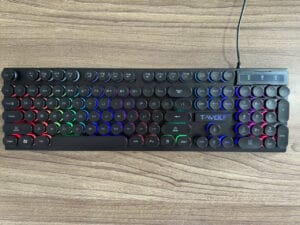 Bàn phím T-Wolf T80 Đen Retro Punk Rainbow Gaming