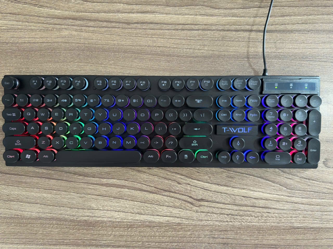 Bàn phím T-Wolf T80 Đen Retro Punk Rainbow Gaming 1 Bàn phím T-Wolf T80 Đen Retro Punk Rainbow Gaming