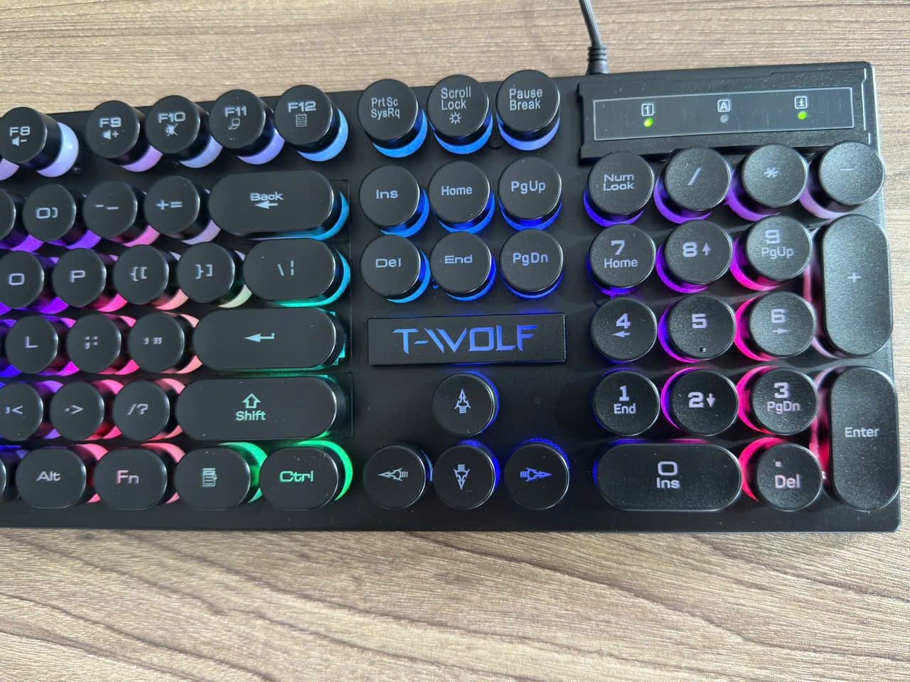 Bàn phím T-Wolf T80 Đen Retro Punk Rainbow Gaming 3 Bàn phím T-Wolf T80 Đen Retro Punk Rainbow Gaming - Ảnh 3