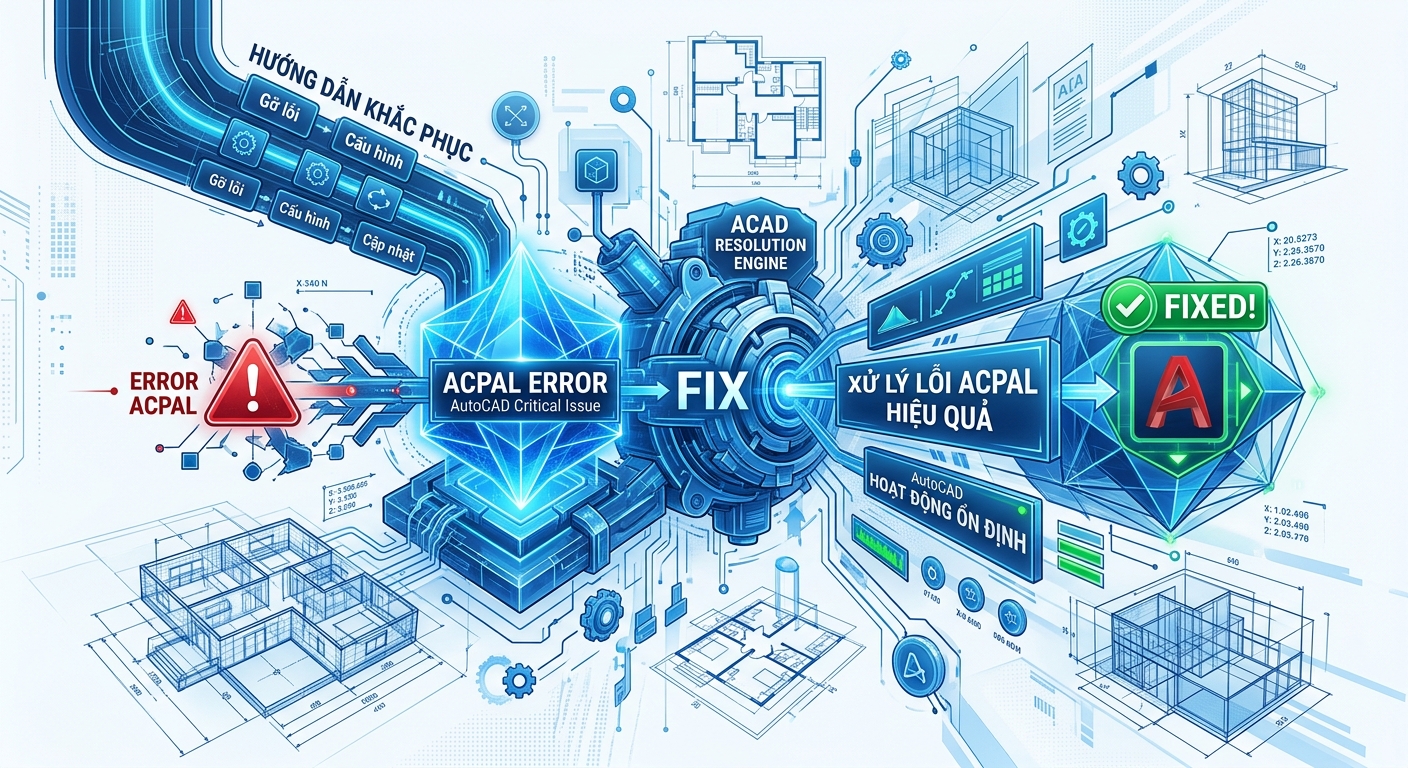 Autocad Lỗi Acpal Là Gì: ? Nguyên nhân & Cách khắc phục chi tiết 10 Hướng dẫn khắc phục lỗi ACPAL trong AutoCAD hiệu quả
