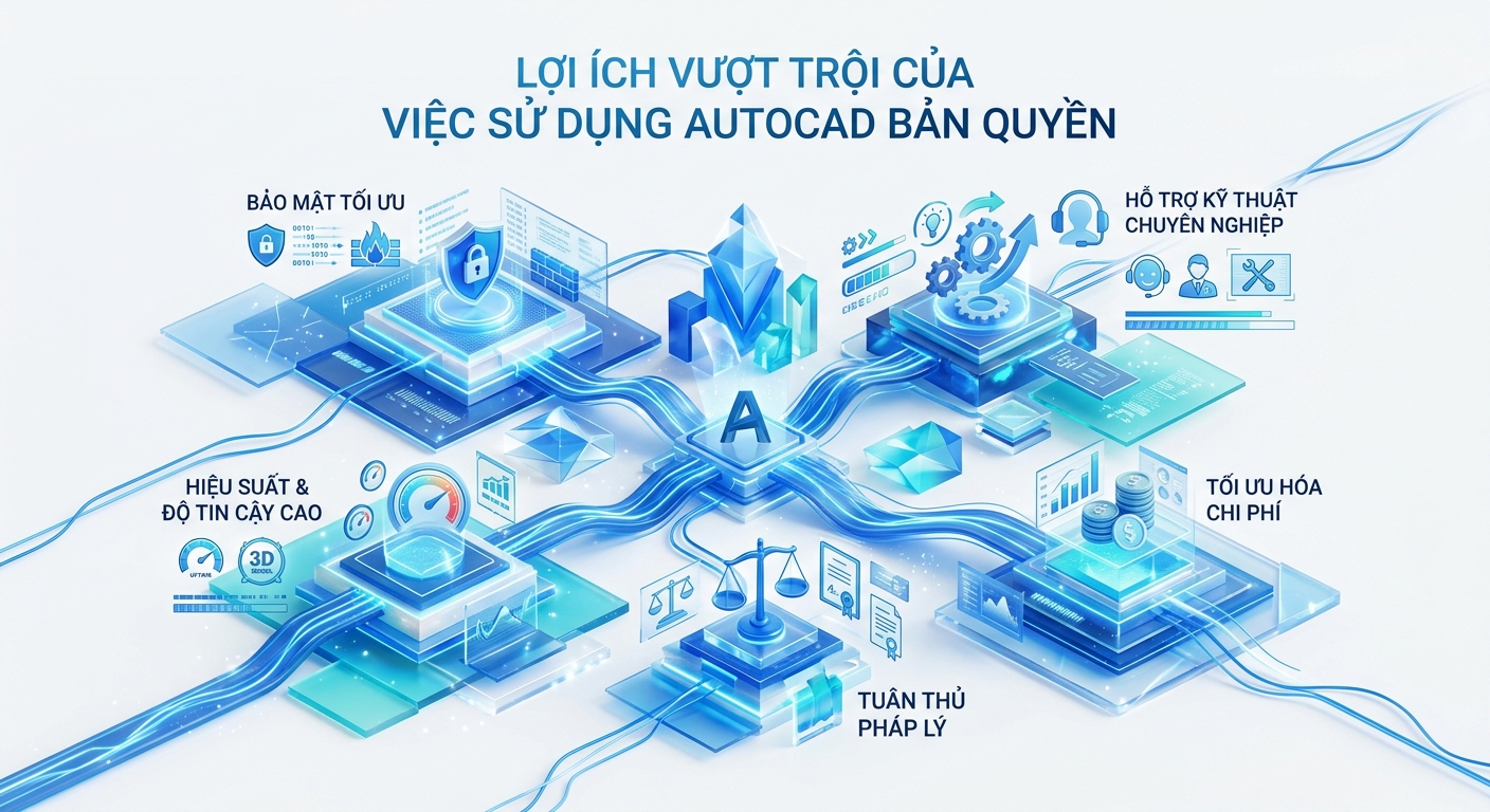 Khắc Phục Lỗi AutoCAD Phát Hiện Không Bản Quyền: Hướng Dẫn Chi Tiết 13 Lợi ích vượt trội của việc sử dụng AutoCAD bản quyền
