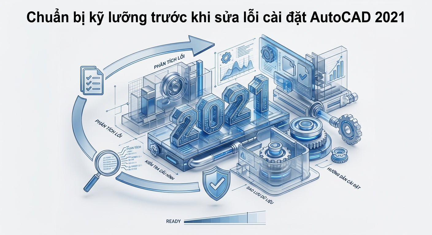Chuẩn bị kỹ lưỡng trước khi sửa lỗi cài đặt AutoCAD 2021