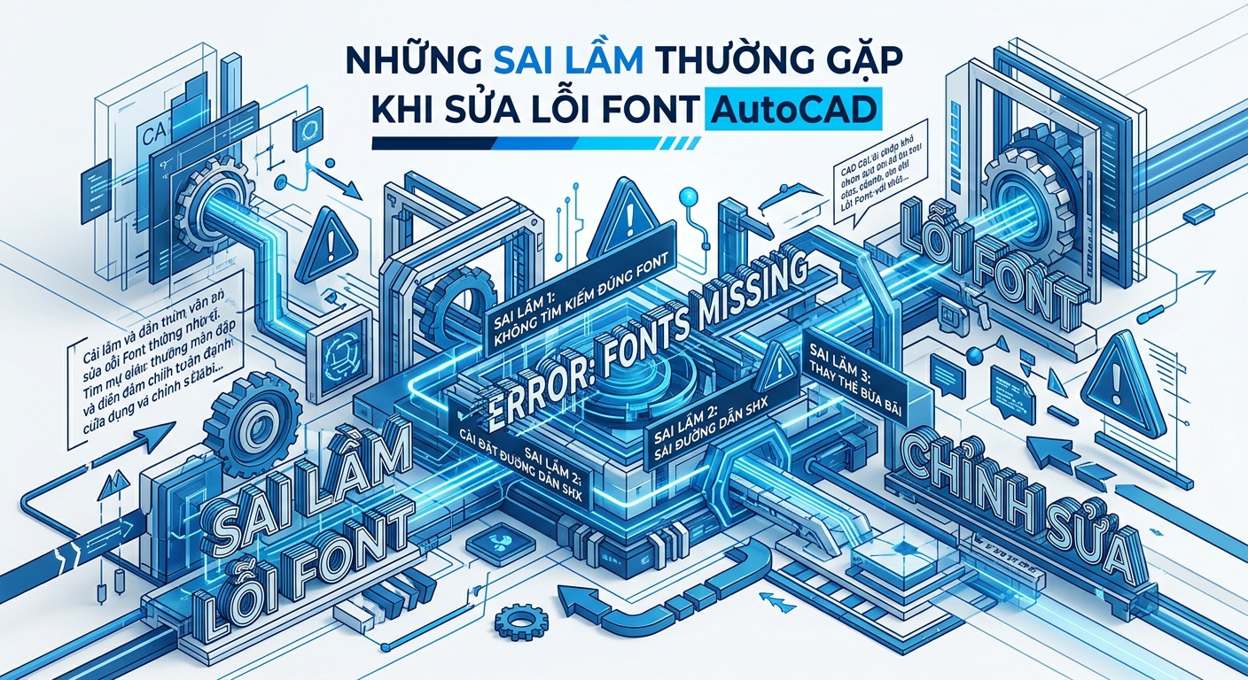 Những Sai Lầm Thường Gặp Khi Sửa Lỗi Font AutoCAD