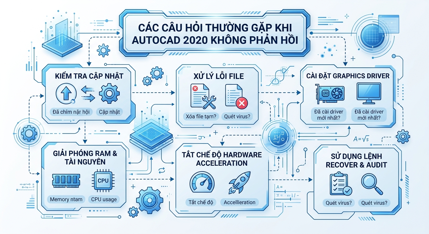 Sửa Lỗi AutoCAD 2020 Không Phản Hồi Khi Mở File Hiệu Quả 11 Các câu hỏi thường gặp khi AutoCAD 2020 không phản hồi