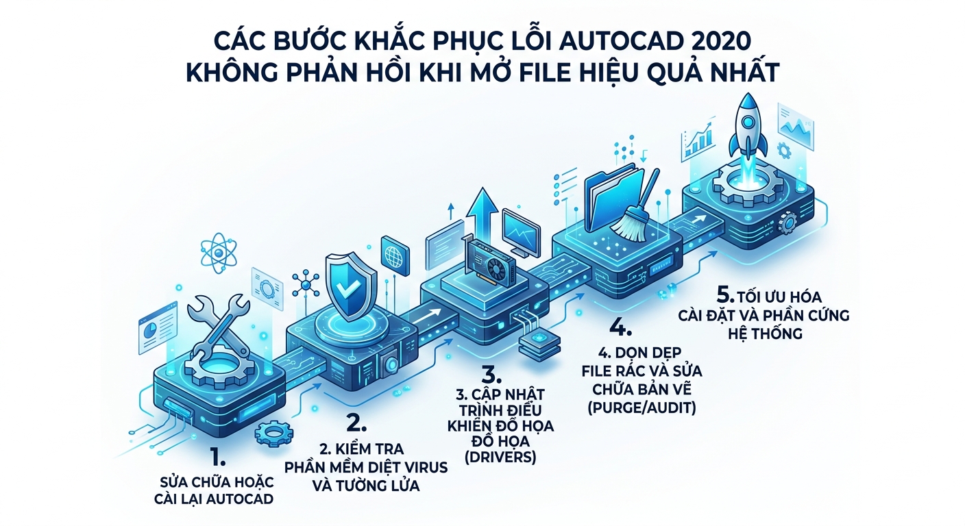 Sửa Lỗi AutoCAD 2020 Không Phản Hồi Khi Mở File Hiệu Quả 10 Các bước khắc phục lỗi AutoCAD 2020 không phản hồi khi mở file hiệu quả nhất