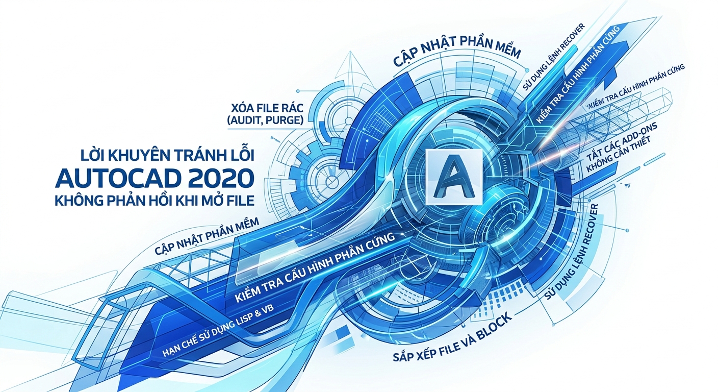 Sửa Lỗi AutoCAD 2020 Không Phản Hồi Khi Mở File Hiệu Quả 12 Lời khuyên để tránh lỗi AutoCAD 2020 không phản hồi khi mở file
