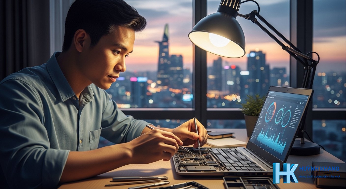 Sửa Laptop Tận Nơi TPHCM: Báo Giá Trước, 30 Phút Có Mặt 9 Huỳnh Khang hỗ trợ sửa laptop tận nơi tại TP.HCM