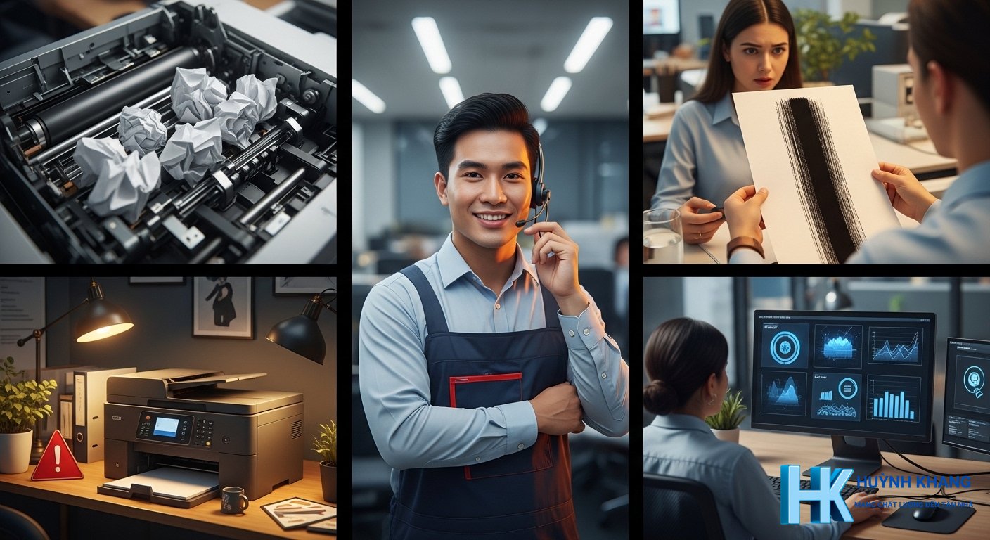 Sửa Máy In Quận 5 Tận Nơi – Nhanh, Báo Giá Trước | Huỳnh Khang 15 Các tình huống / sự cố máy in thường gặp khách hàng tại Quận 5 hay gọi Huynh Khang